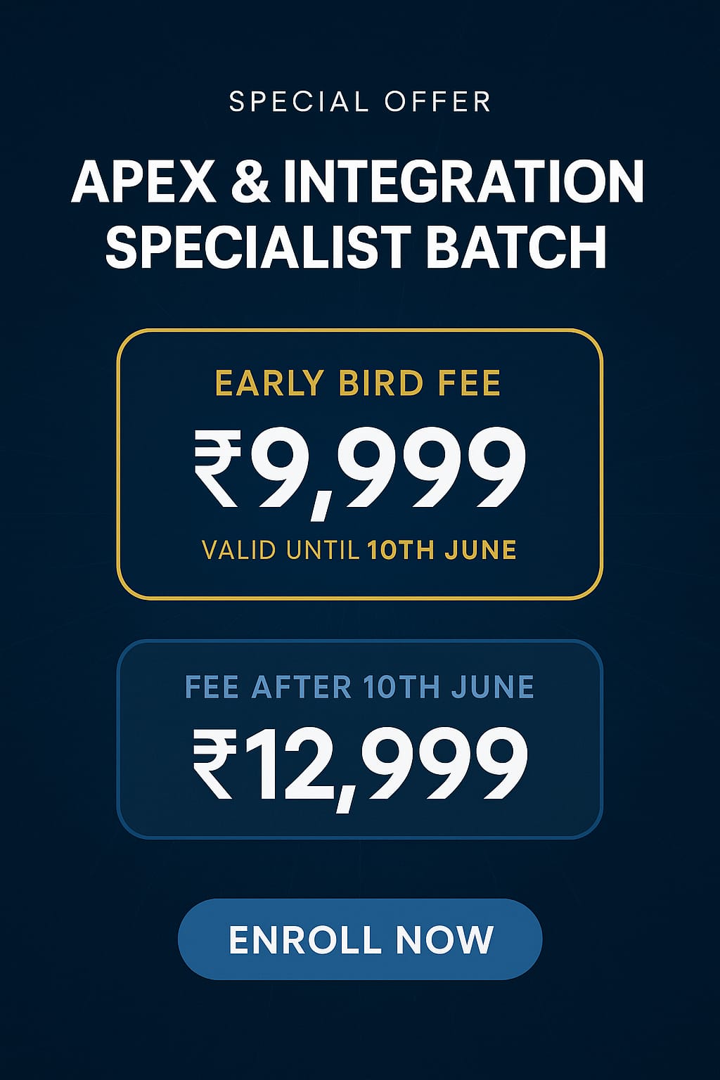 Early Bird Offer